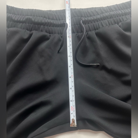 Adidas men’s black with black striped joggers. Size M - Picture 9 of 11